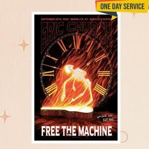 Eric Church Sept 20 2025 Brooklyn Tour Poster